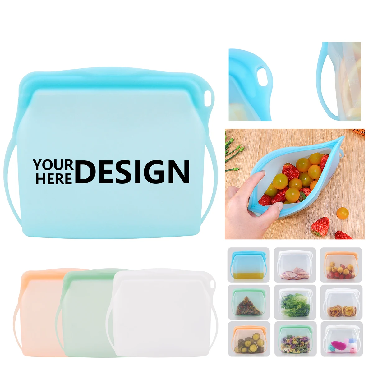Eco-Friendly Silicone Food Storage Pouches 1