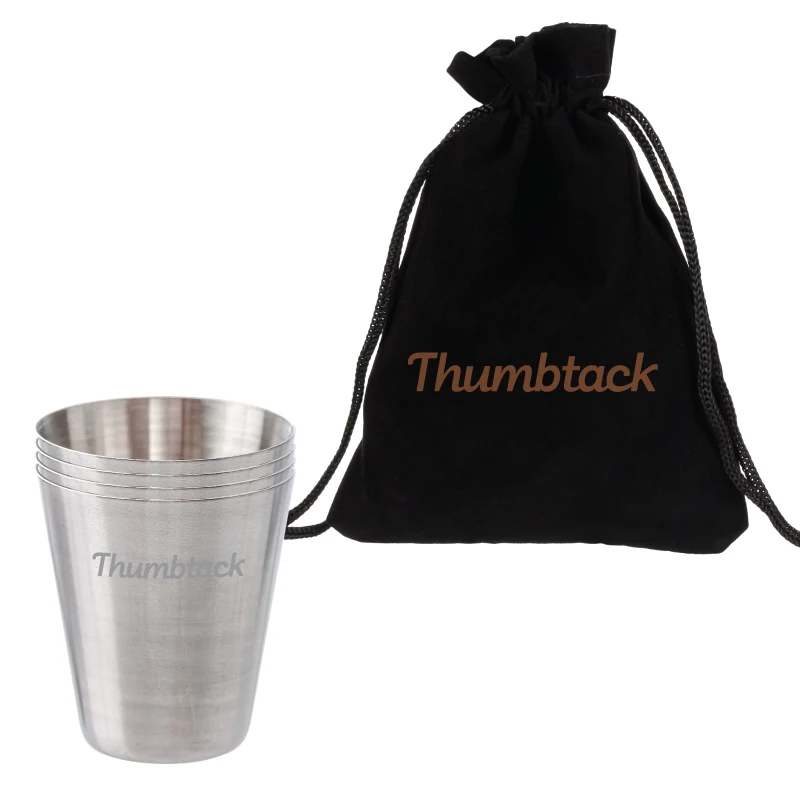 4 pack 1 oz. Stainless Steel Shot Glass Cups 1