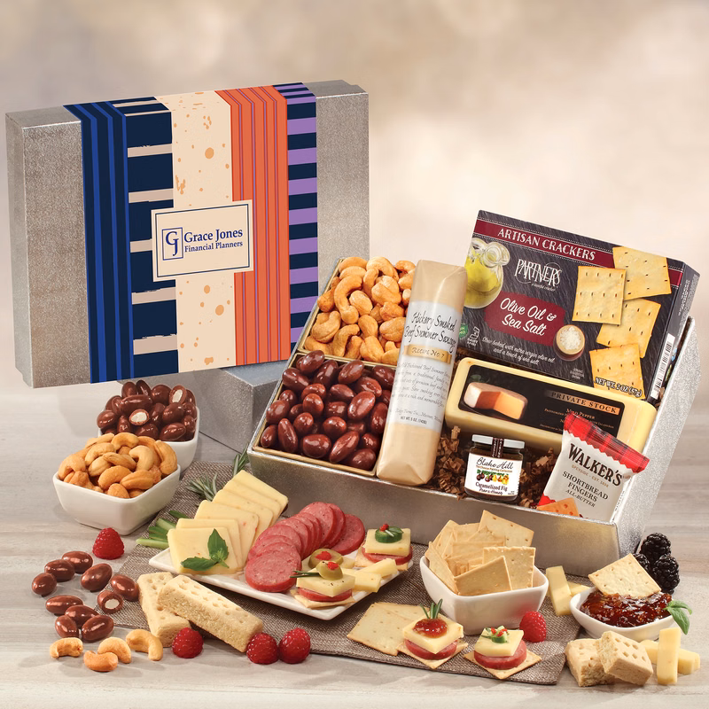 Shelf Stable Snacking Smorgasbord with Stripes & Splatter Sleeve