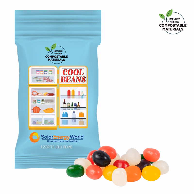 1oz. ECO-Digibag, Compostable & Full Color, Assorted Jelly Beans