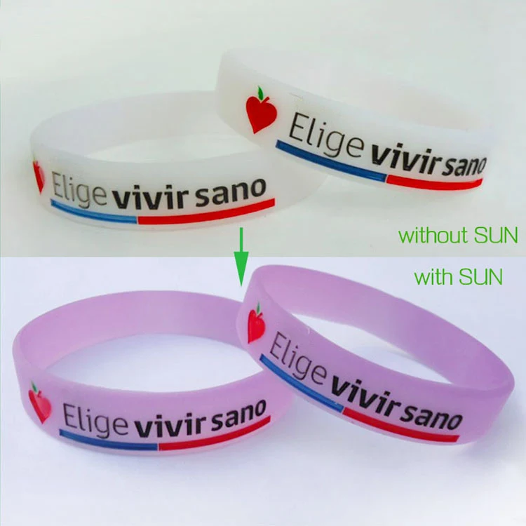 Color Filled 1/2" UV Sun Sense Wristbands 1