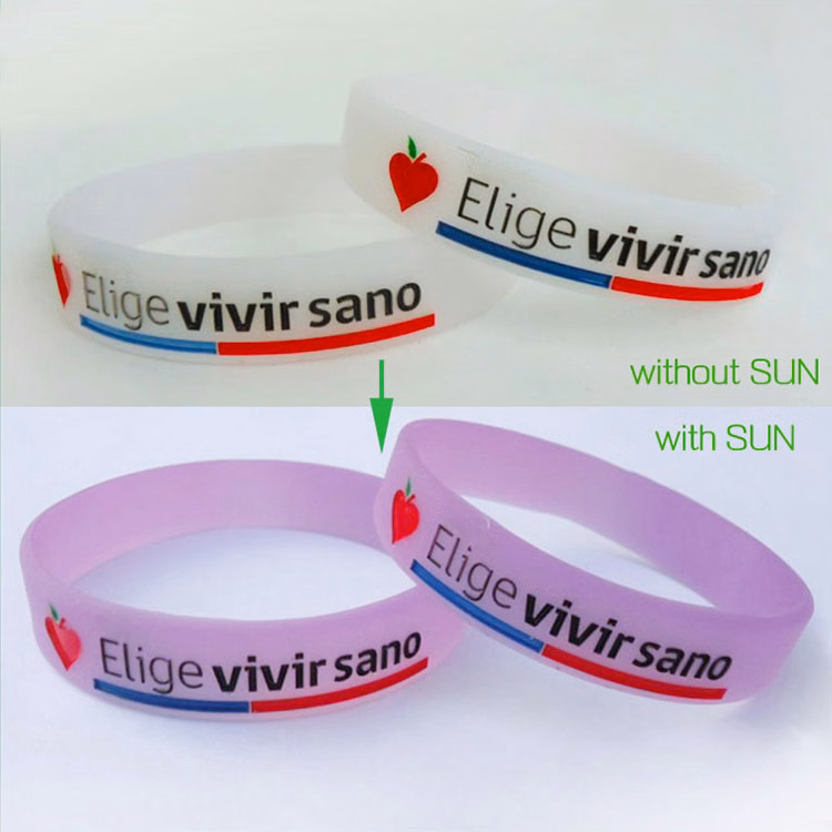 Color Filled 1/2" UV Sun Sense Wristbands