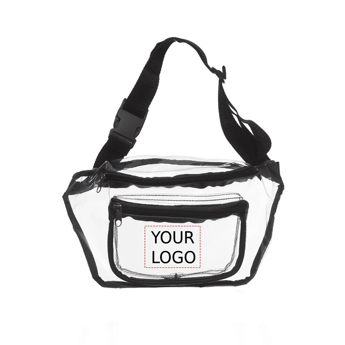 Transparent Zippered Fanny Pack Waist Bag 1