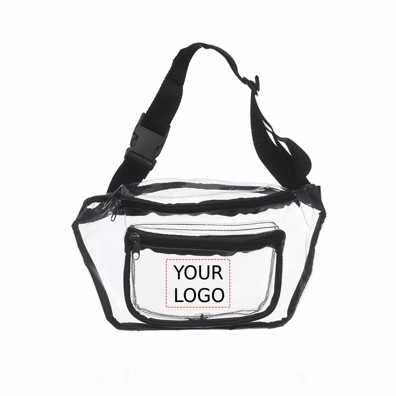 Transparent Zippered Fanny Pack Waist Bag