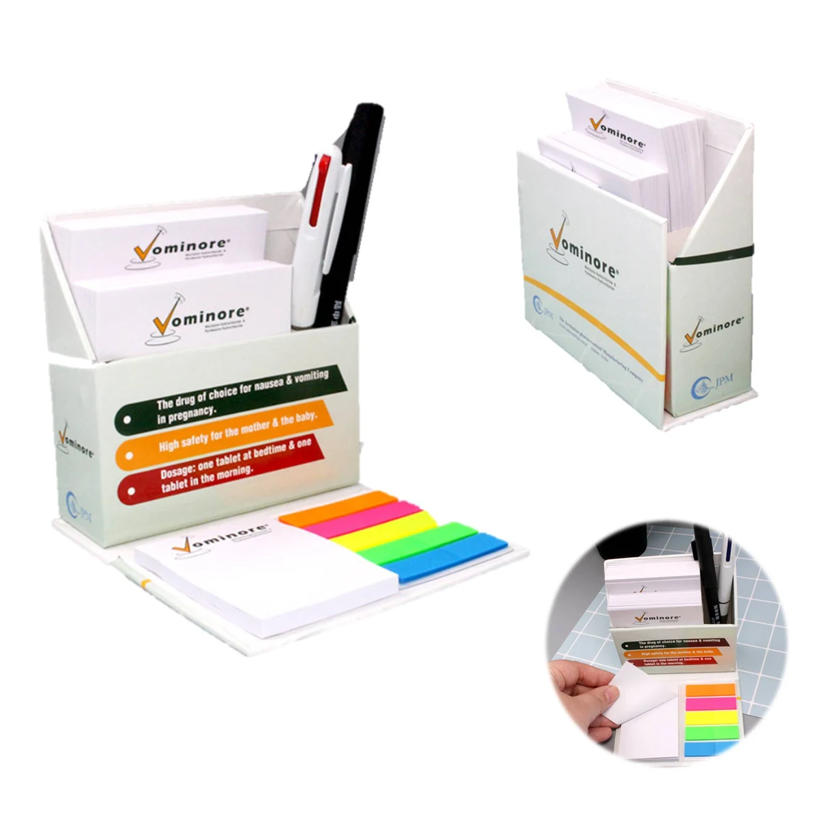 Stand Sticky Notes Box With Pen Holder 1
