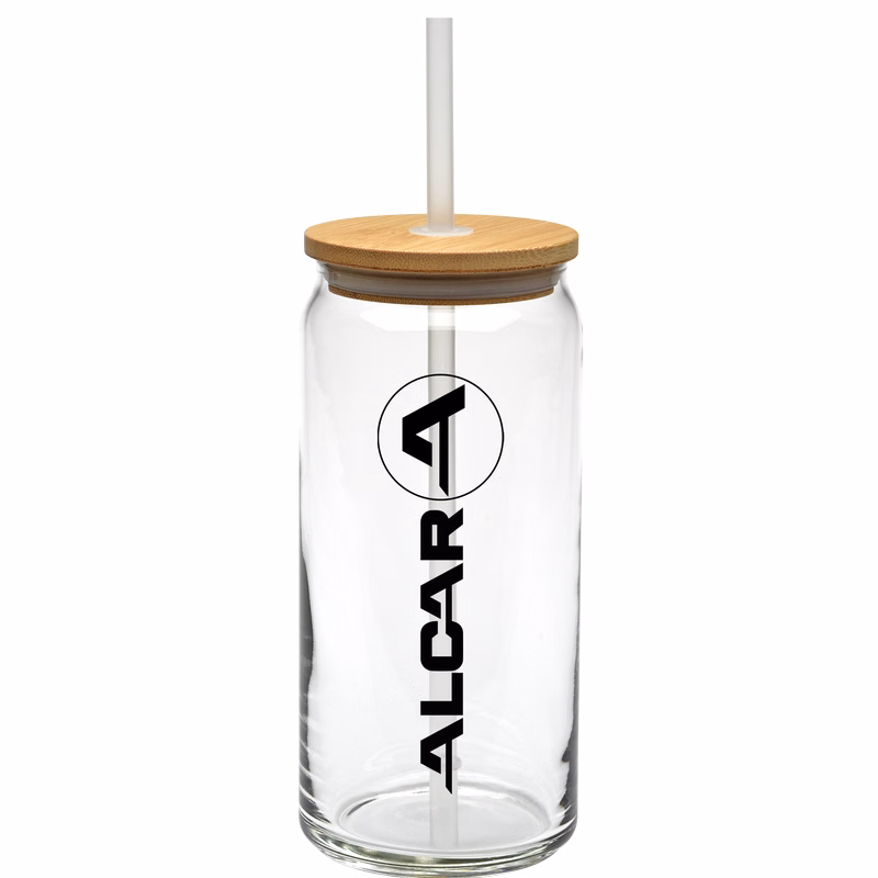 20 oz. Tall Boy Glass with Bamboo Lid