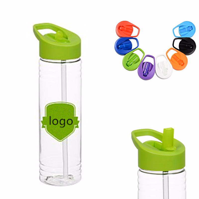 Clear Impact Water Bottle with Flip Straw