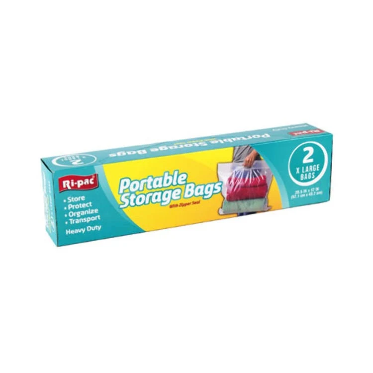 Portable Storage Bags - XL 2 Pack Heavy Duty 1