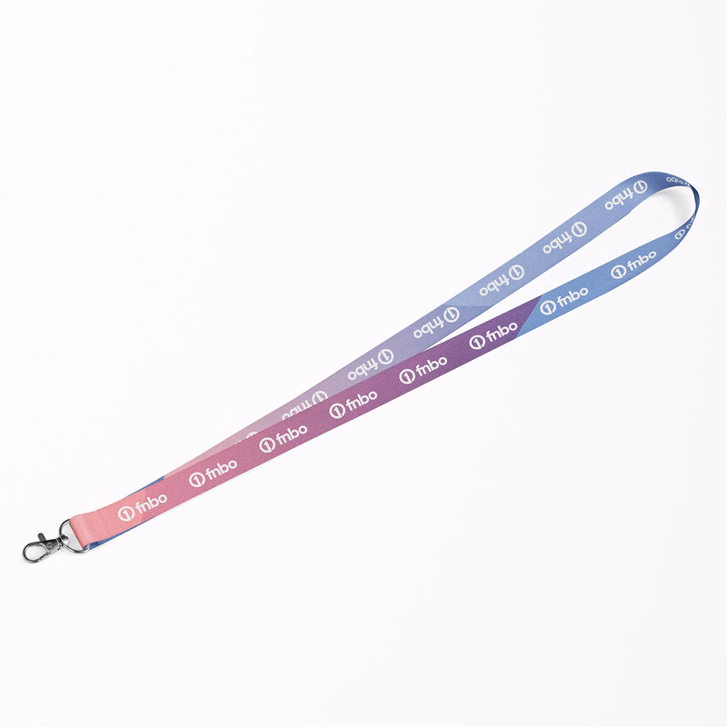 1" Full Color Satin Finish Lanyard w/Single Attachment - Standard Production