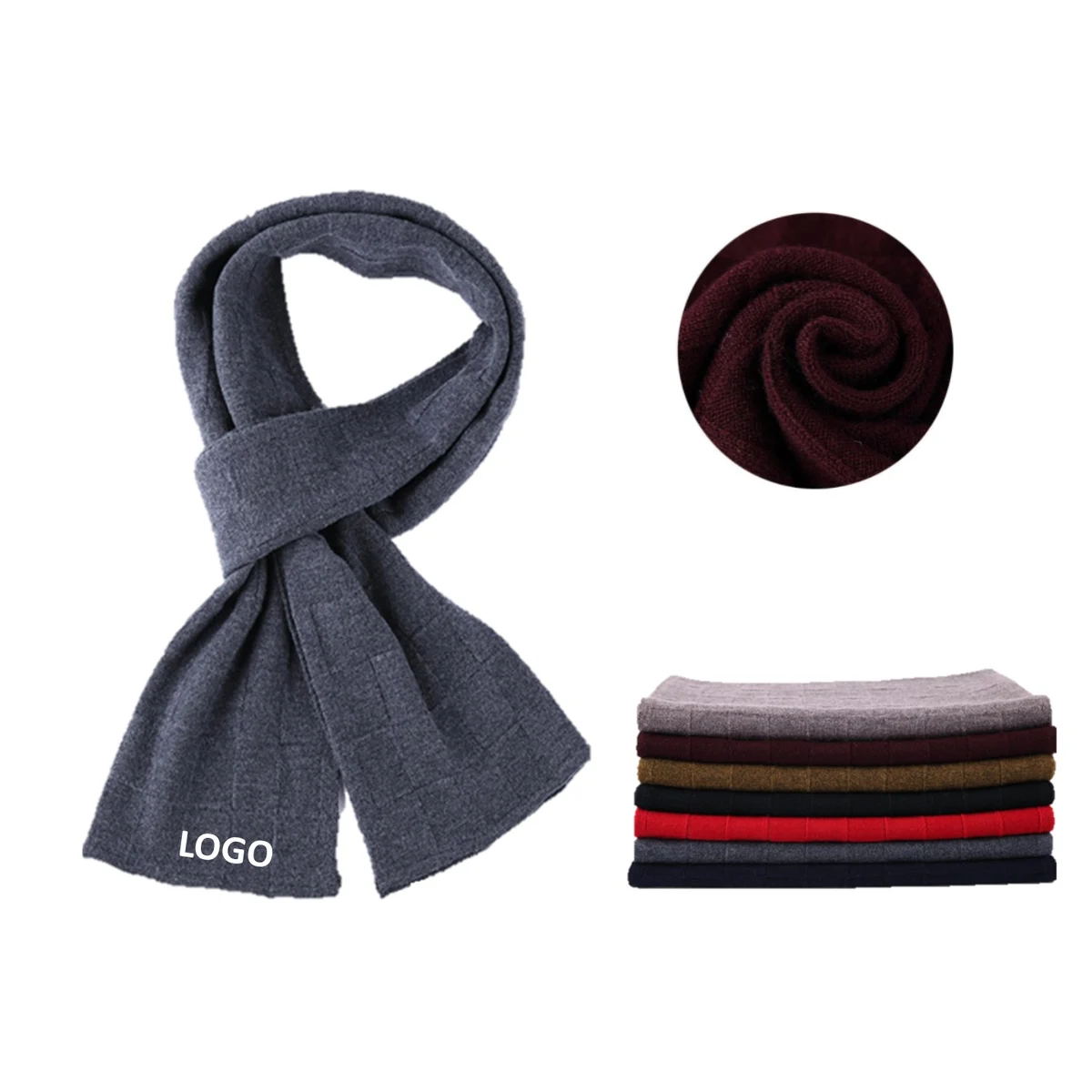 Check Pattern Australia Merino Scarf 1