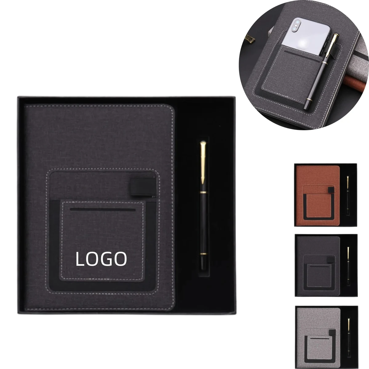 Premium A5 Notebook Journal And Metal Pen Set Gift Box 1