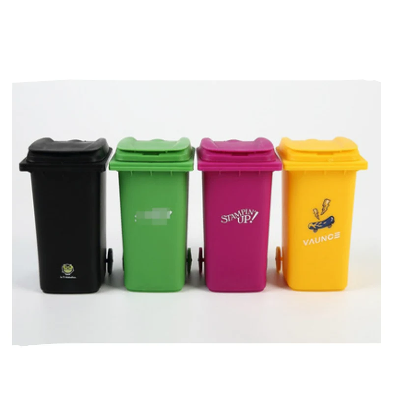 Trash Can and Recycling Mini Storage Bin Pen Holder 1