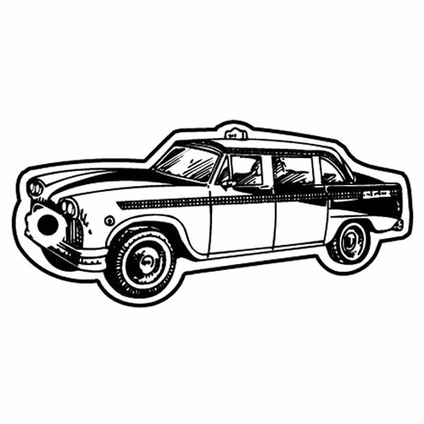 2-Tone Taxi Key Tag - Spot Color