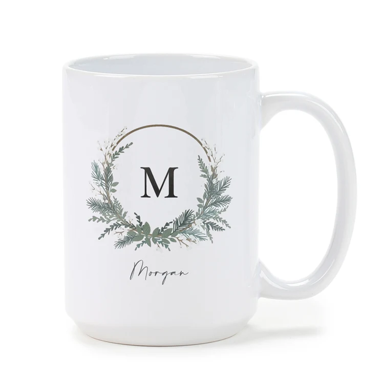 Holiday Monogram Coffee Mug (15 Oz.) 1