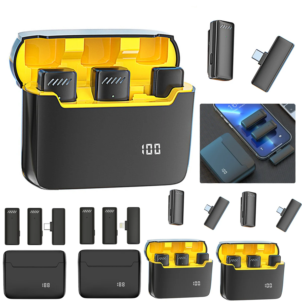 Wireless Lapel Microphone with Charging Compartment 1