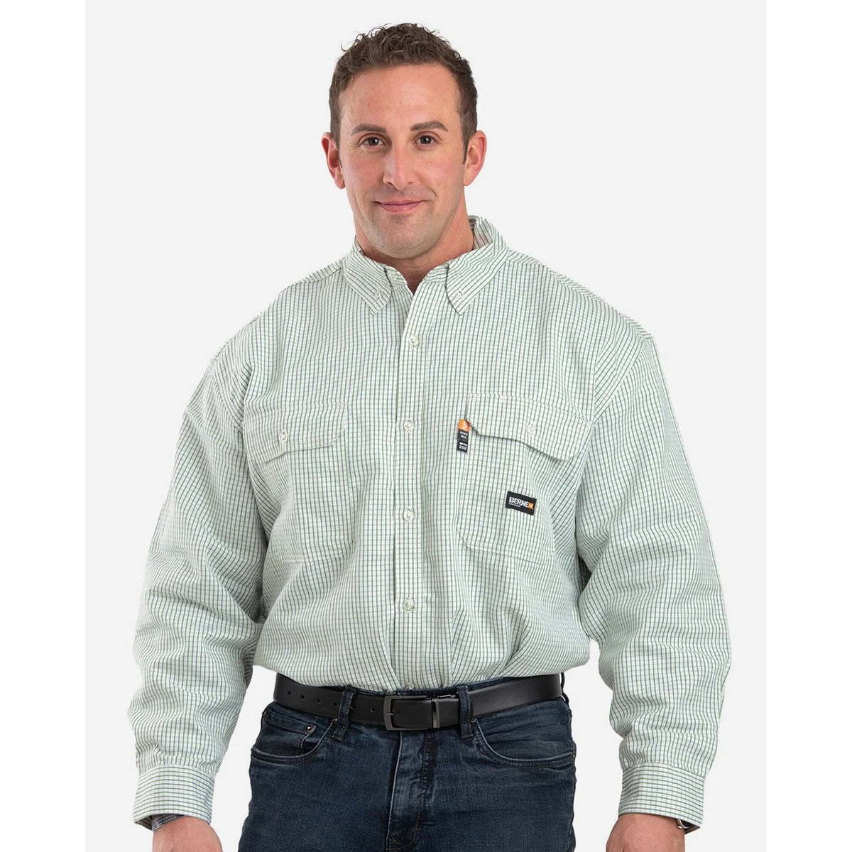 Men's Flame-Resistant Down Plaid Work Shirt - FRSH21 1