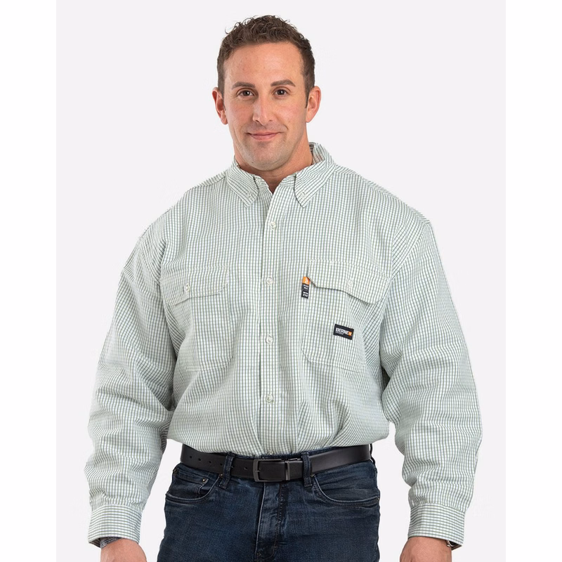 Men's Flame-Resistant Down Plaid Work Shirt - FRSH21