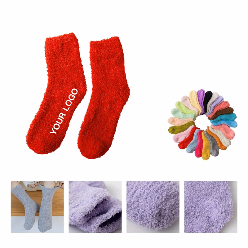 Embroidered Fluffy Socks for Daily Comfort