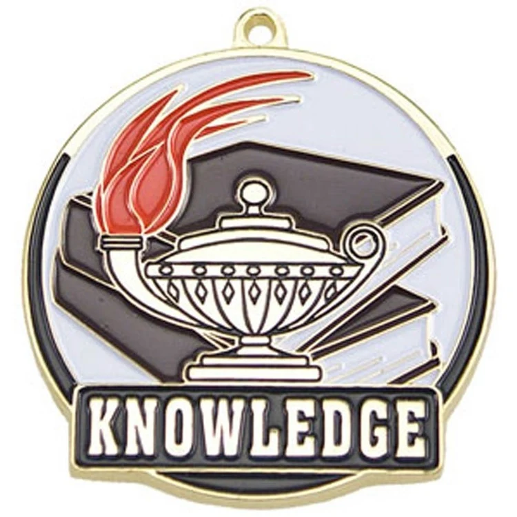 Book & Lamp High Tech Medallion (2") 1