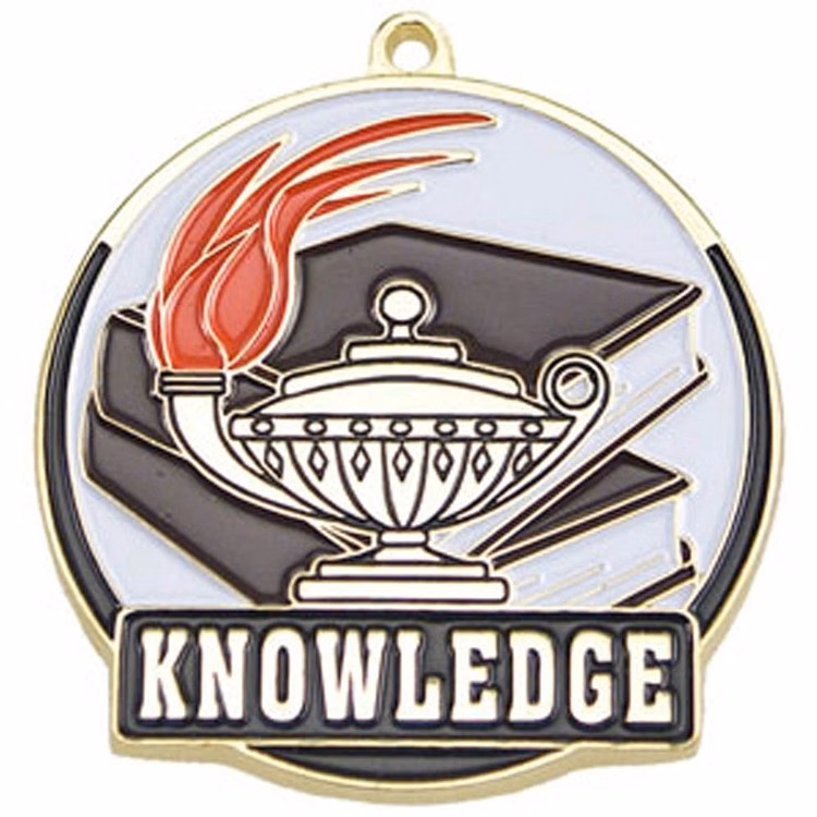 Book & Lamp High Tech Medallion (2")
