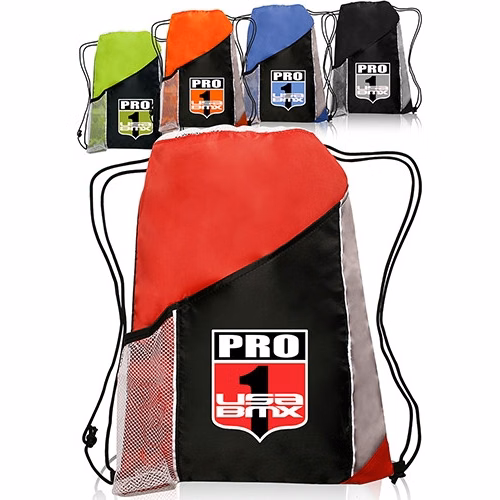 Triple-Color Sports Backpacks - 13" W x 17" H