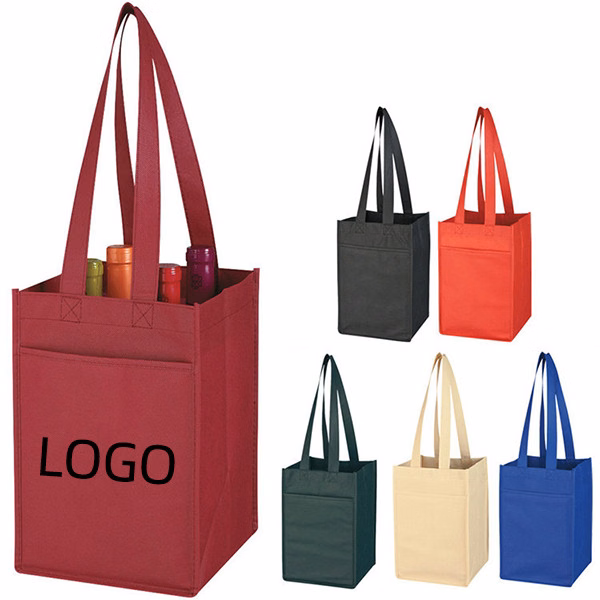 4 Bottle Non-Woven Wine Tote Bag