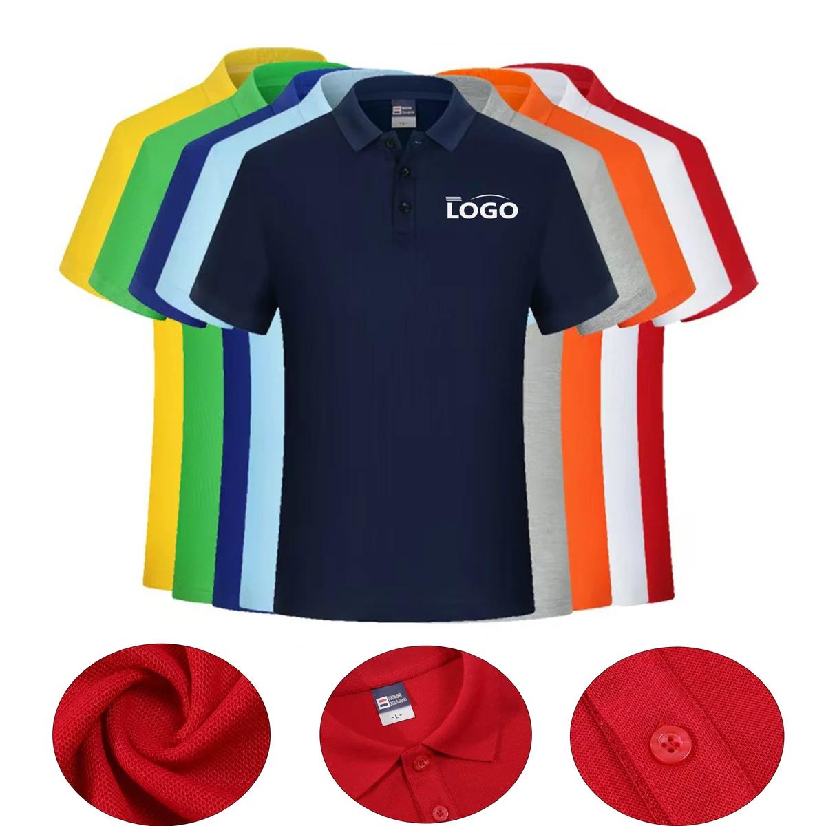 Polo Shirts Short Sleeve Pullover Cotton Work Shirt 1