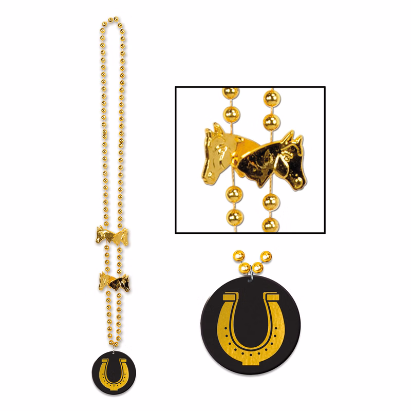 Beads w/Horseshoe Medallion