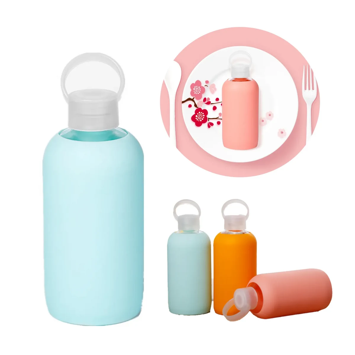 16OZ Silicone Water Bottle 1