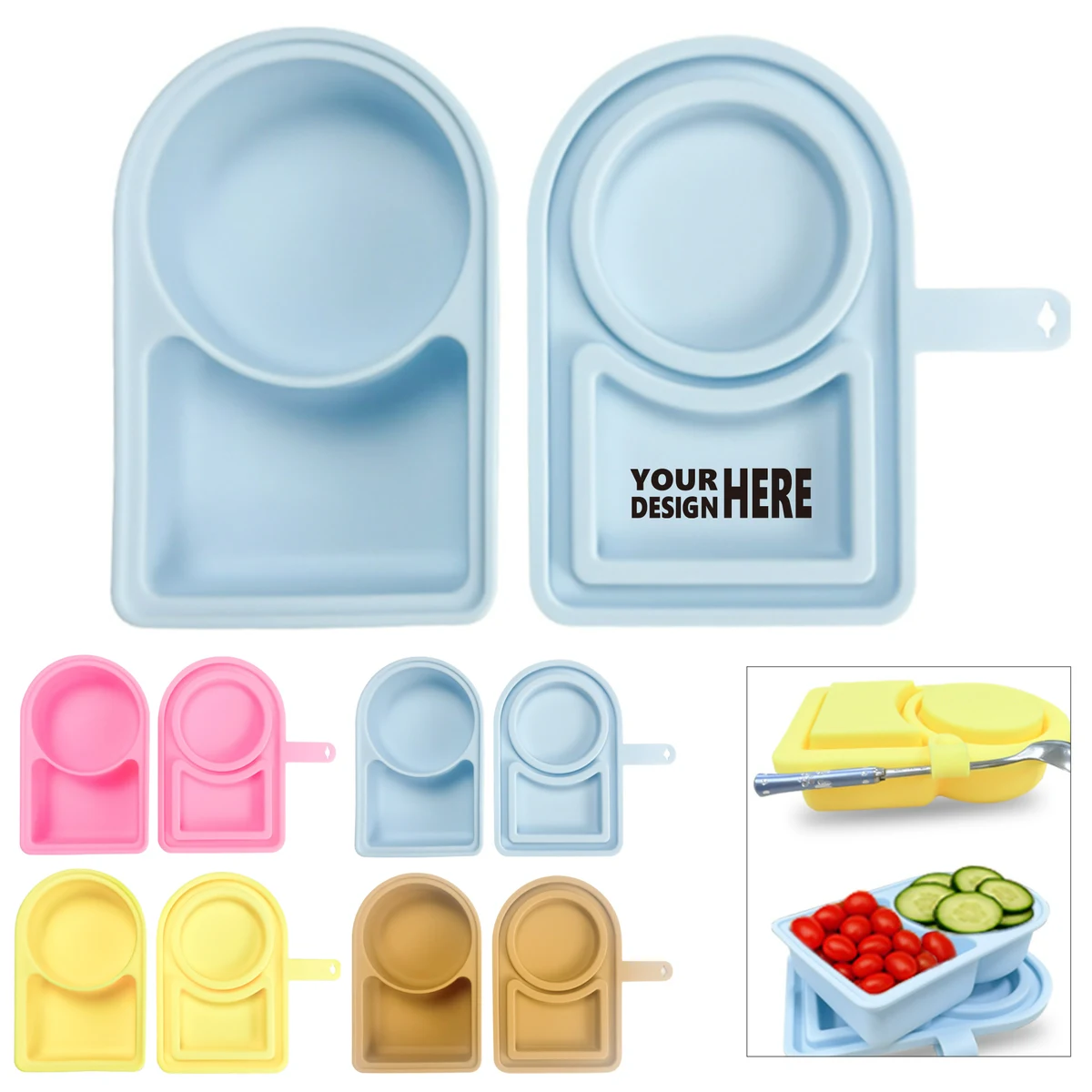 Reusable Silicone Snack Containers with Lids 1