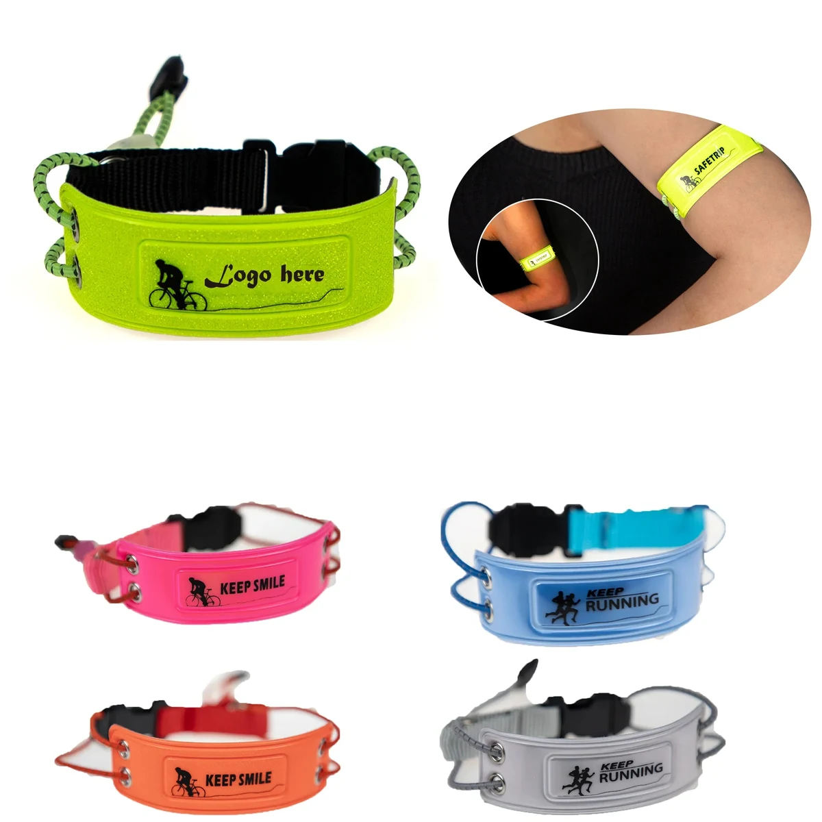 Custom Logo Reflective Armband - Cycling Leg Straps 1