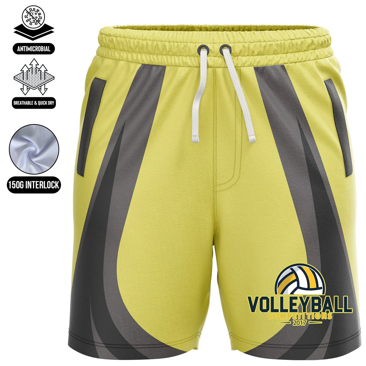 Women's Full Sublimation Short Length Training Shorts With Pockets 1