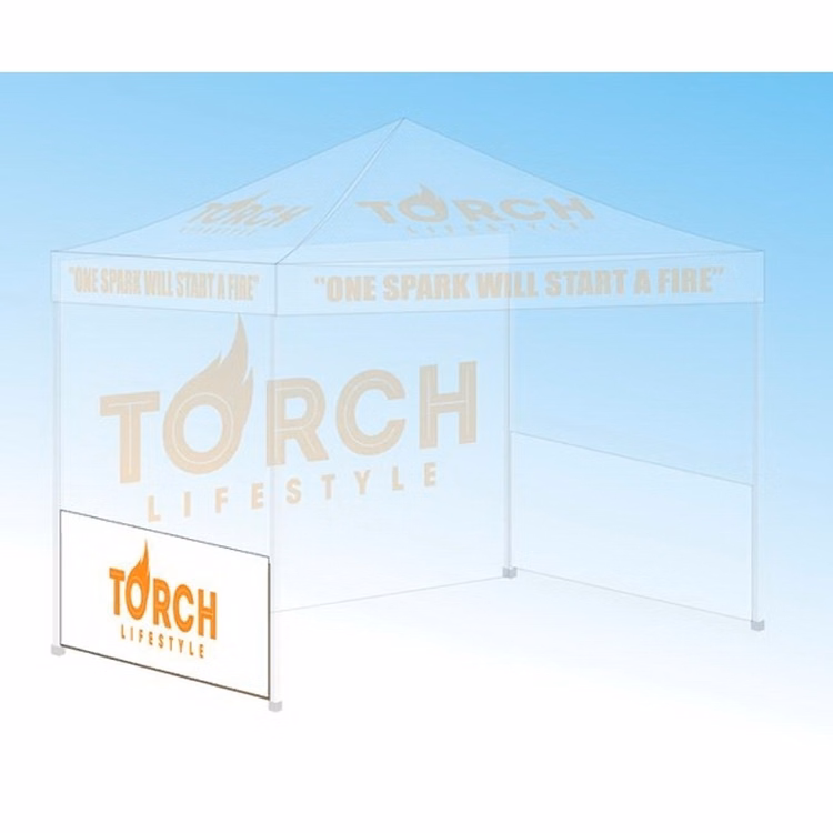 10 Foot Polyester Canopy Side Skirt Half Wall 1 Color Print