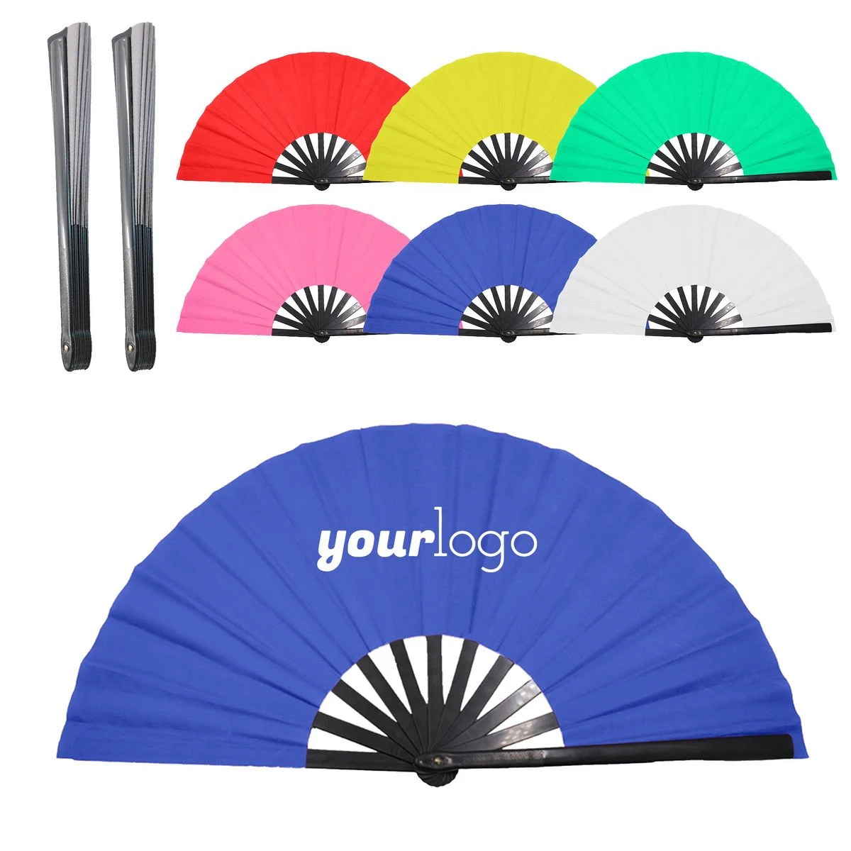 13" Folding Hand Fan for Kung Fu, Dance & Festival Use 1