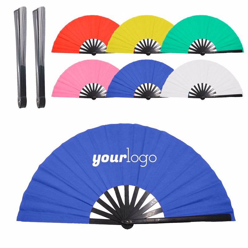 13" Folding Hand Fan for Kung Fu, Dance & Festival Use