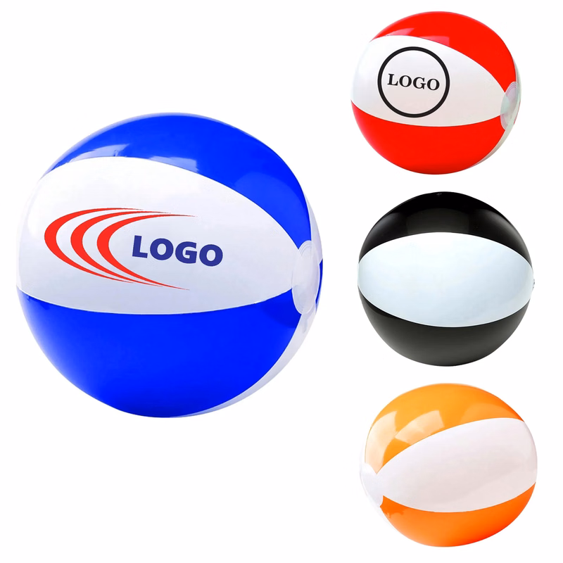12"/16"/20" Colorful Summer Inflatable Two-Tone Beach Ball