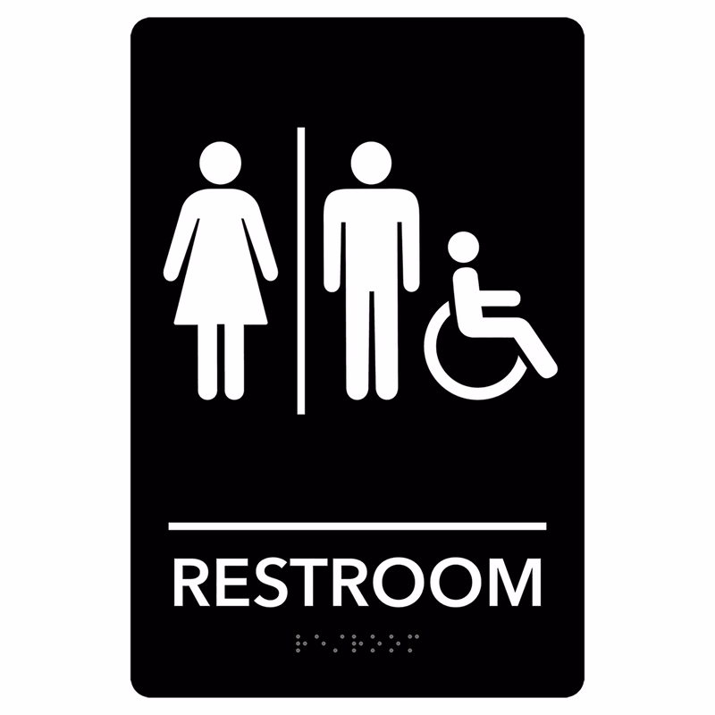 Unisex Accessible Restroom Pre-Designed ADA Sign