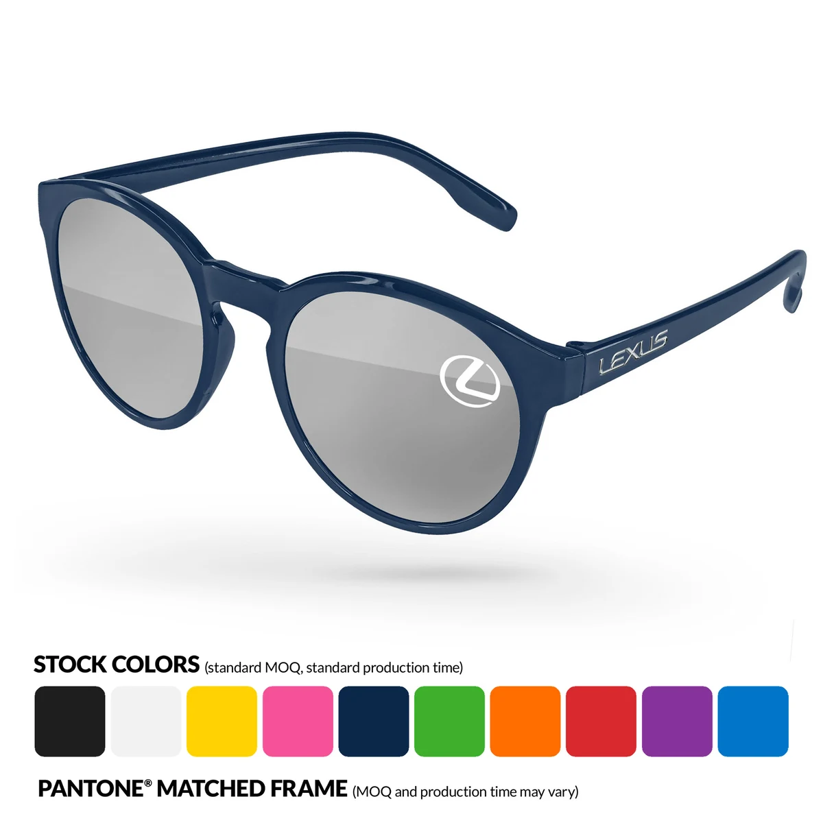 Vicky Mirror Sunglasses w/ 1 Color Lens Imprint & Full Color Temple Imprint 1