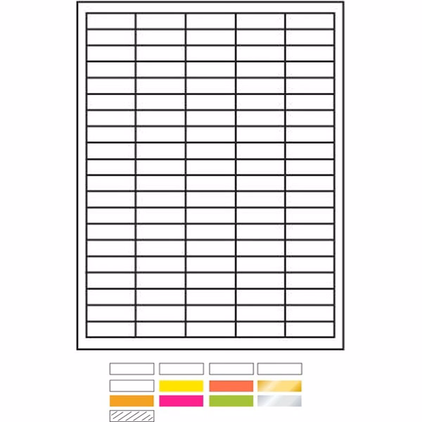 Laser Labels Printed (1½"x½")