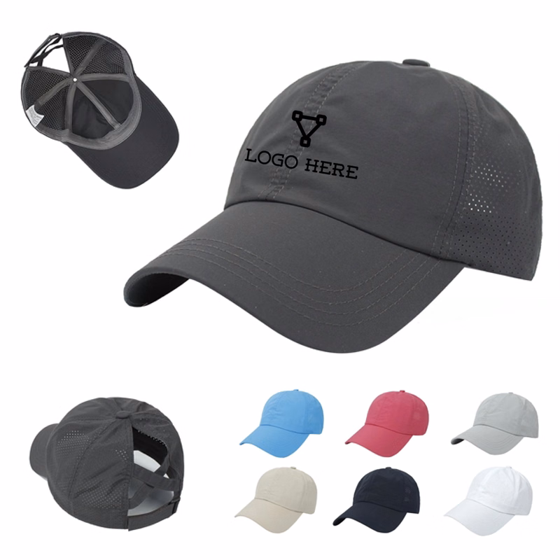 MOQ 50 Lightweight Mesh Baseball Cap with Adjustable Strap for Comfort