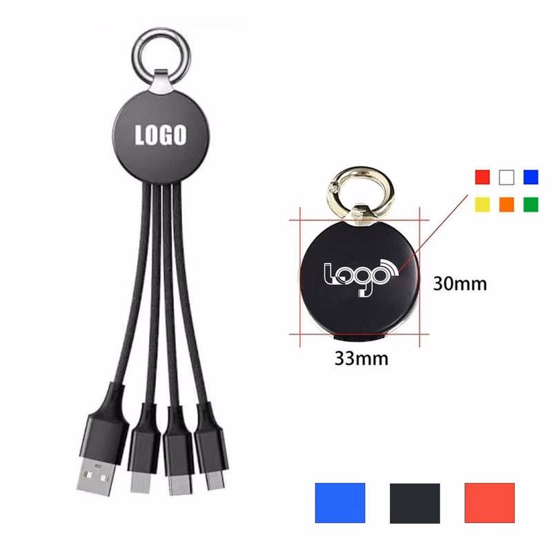 Key Chain Custom 3 in 1 Shine Charging Cable