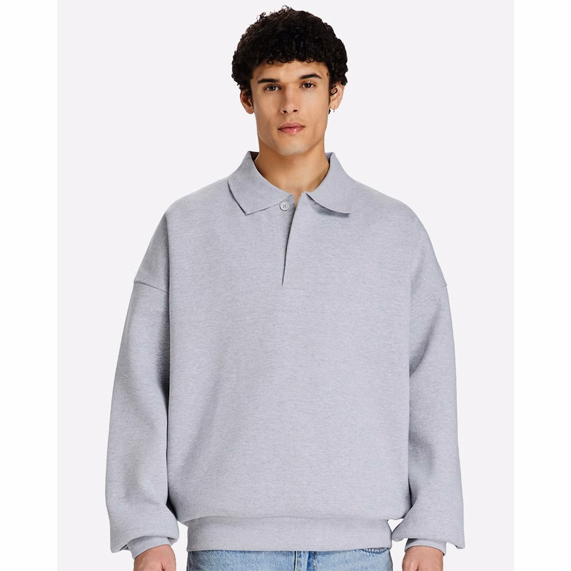 Unisex Element Polo Collar Crewneck Sweatshirt - LS24012