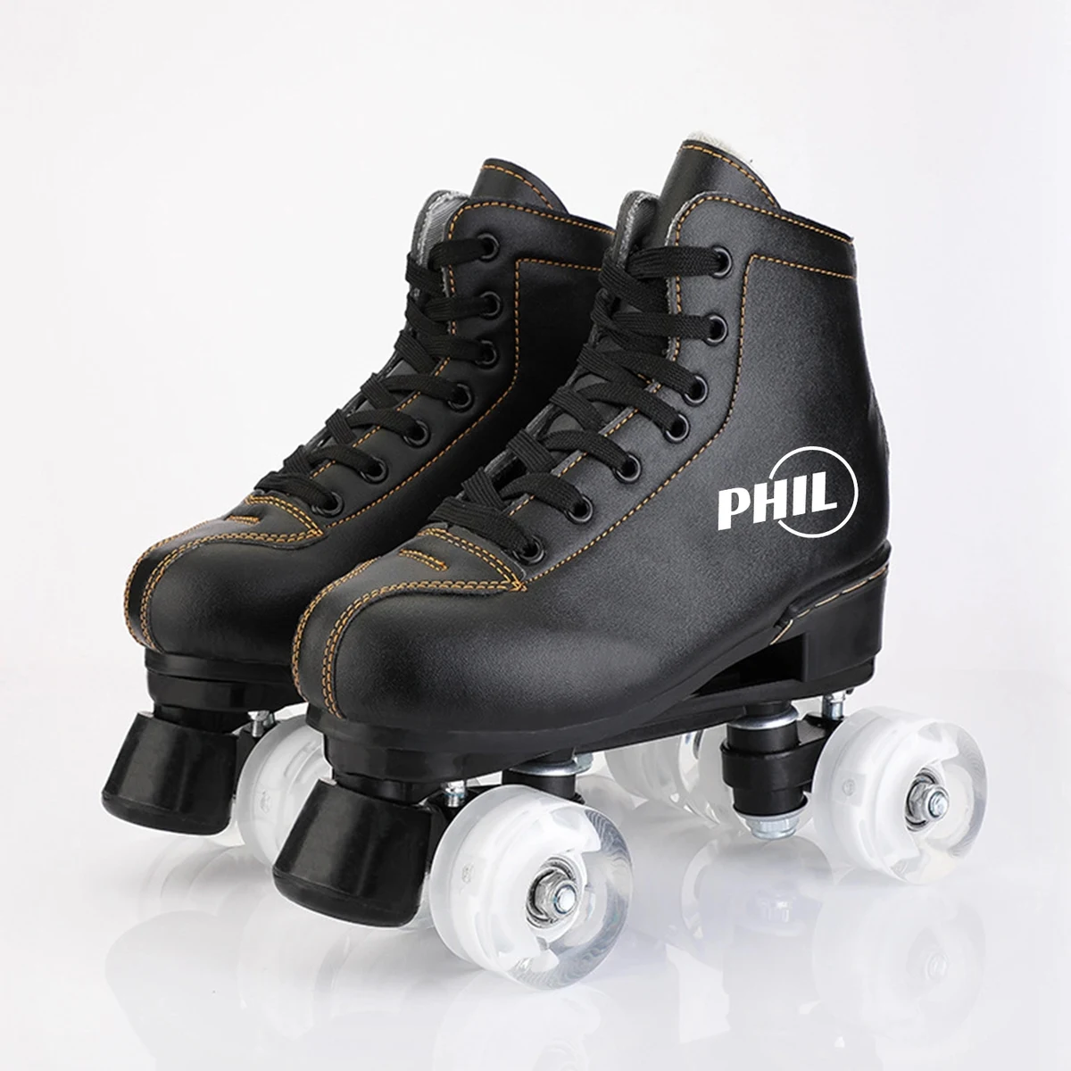Retro Quad Design Roller Skates, custom sports ball with logo imprint 1