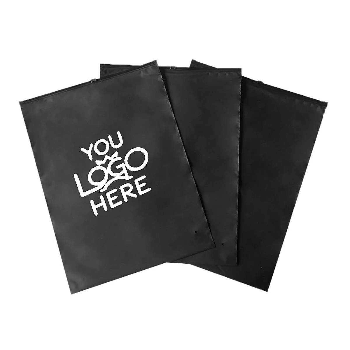 7.9 x 5.9 Inch Frosted Zipper Clothing Packaging bag 1