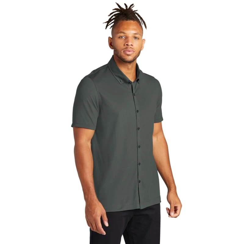 Mercer+Mettle Stretch Pique Full-Button Polo 1