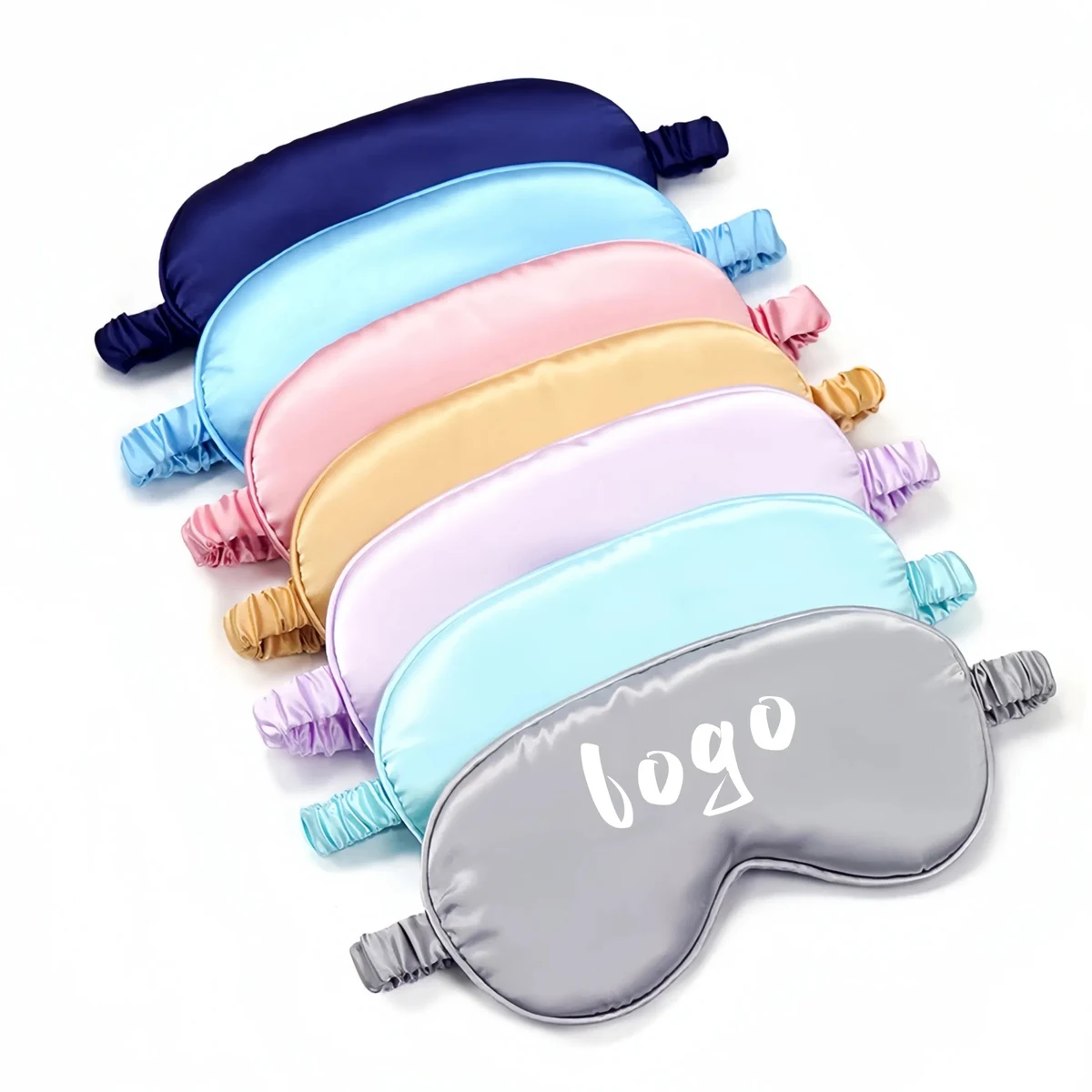MOQ100 Solid Color Polyester Blackout Sleep Mask 1