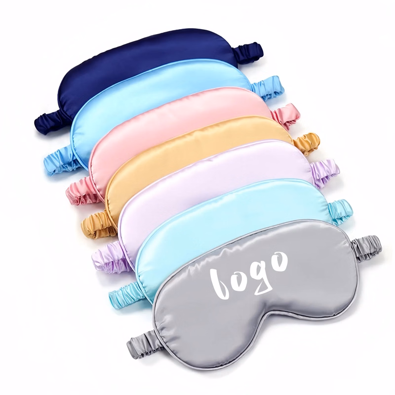 MOQ100 Solid Color Polyester Blackout Sleep Mask