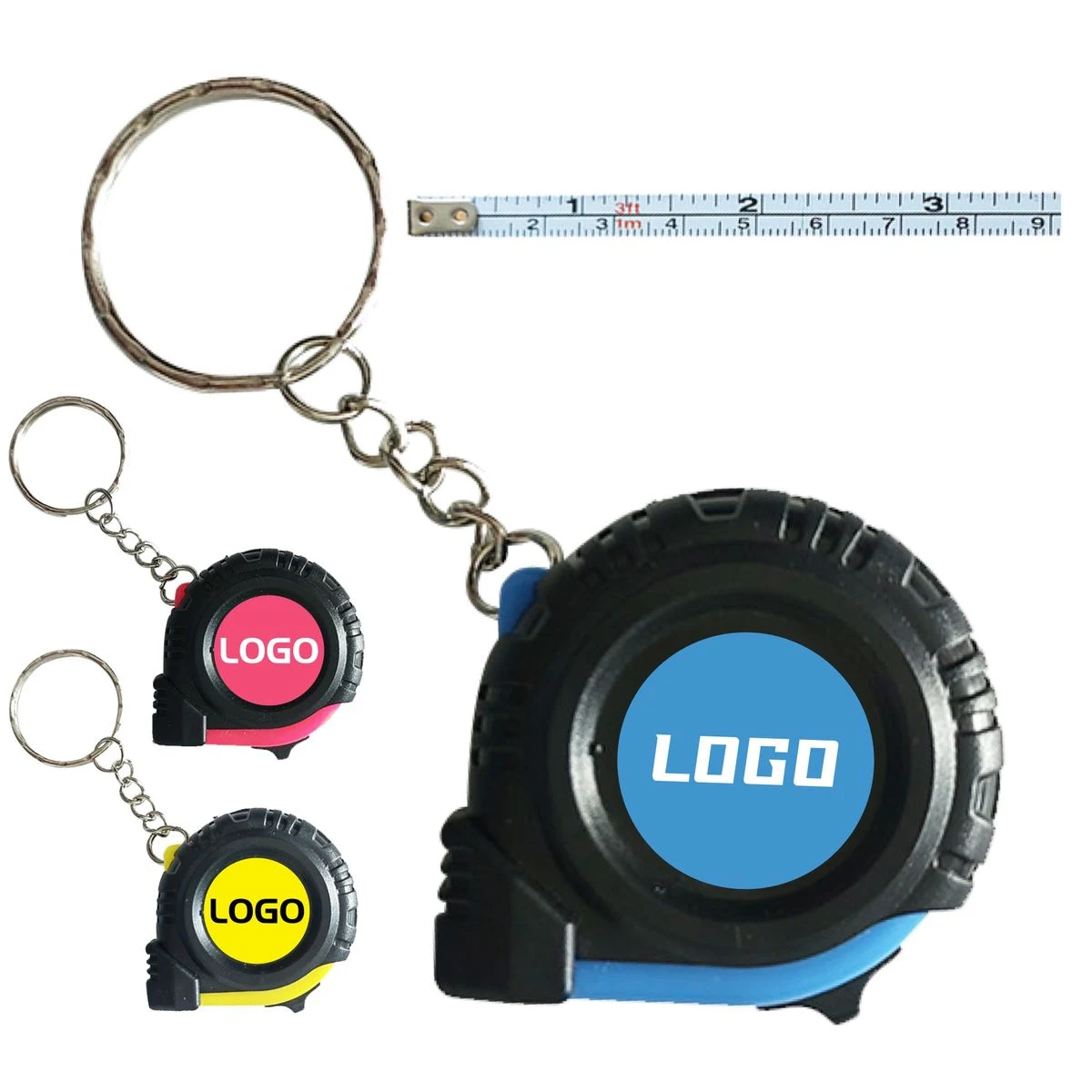 Portable 1 Meter Dual-Scale Measuring Tape Key Ring 1