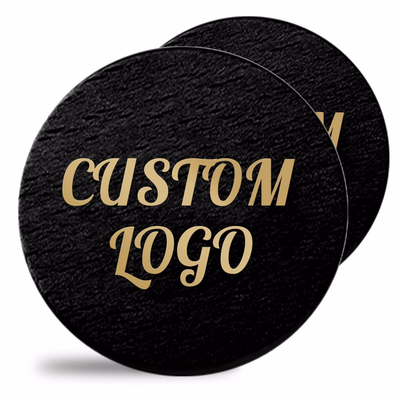 Black Wooden Game Chips