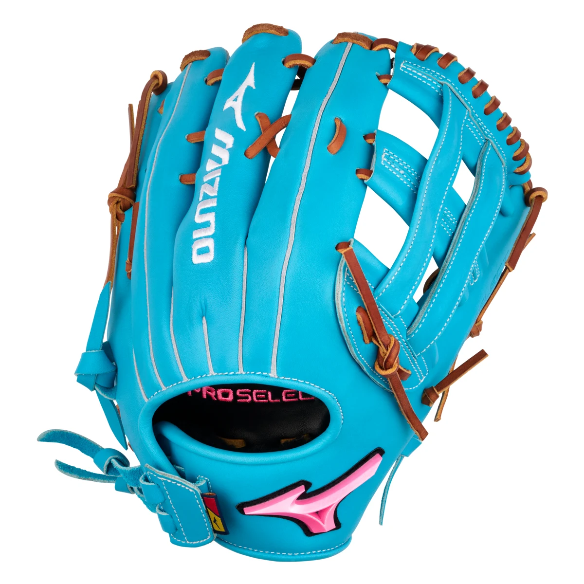 GPSF-72D Pro Select FP, Premium Outfielder Fastpitch Glove, 12.5", Deep Pocket, H Web, Sky Blue, Qu 1